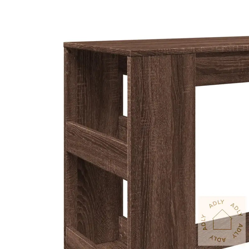 Barbord Med Stativer Brun Eik 90X40X103,5 Cm Konstruert Tre