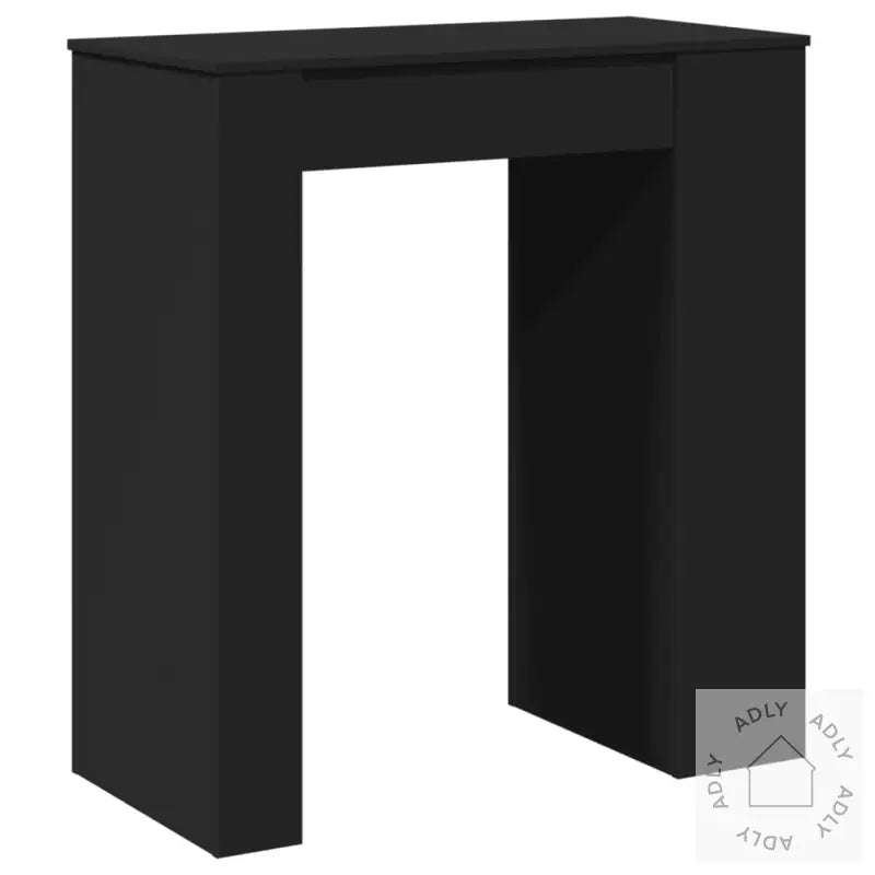 Barbord Med Stativer Svart 95X47X103,5 Cm Konstruert Tre