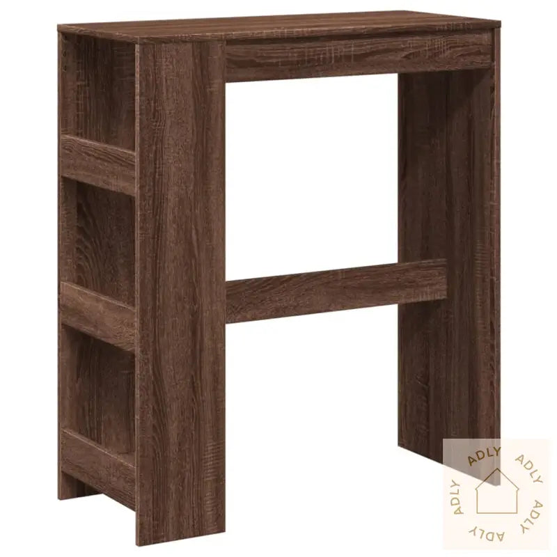 Barbord Med Stativer Brun Eik 90X40X103,5 Cm Konstruert Tre