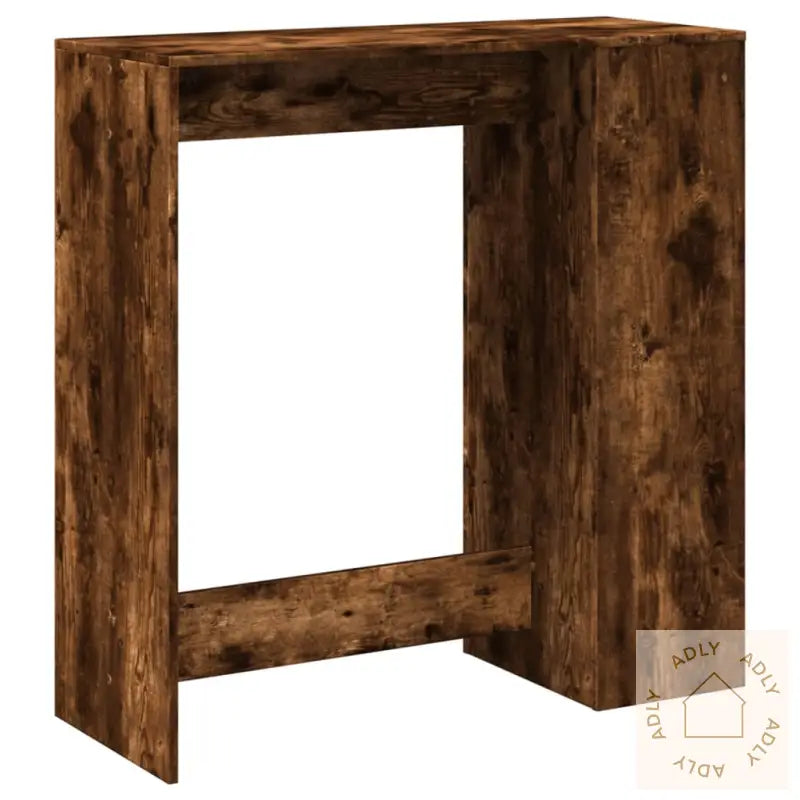 Barbord Med Stativer Røkt Eik 101X40X103,5 Cm Konstruert Tre