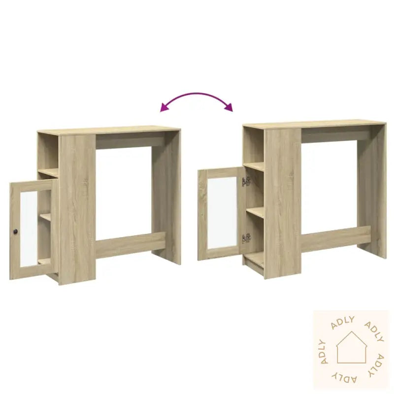 Barbord Med Stativer Sonoma Eik 101X40X103,5 Cm Konstruert Tre