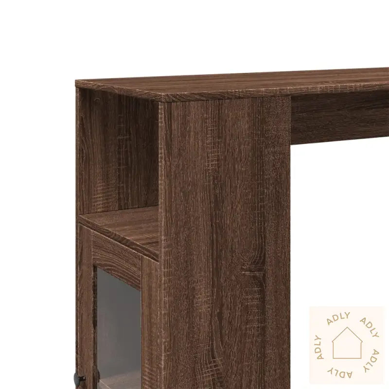 Barbord Med Stativer Brun Eik 101X40X103,5 Cm Konstruert Tre