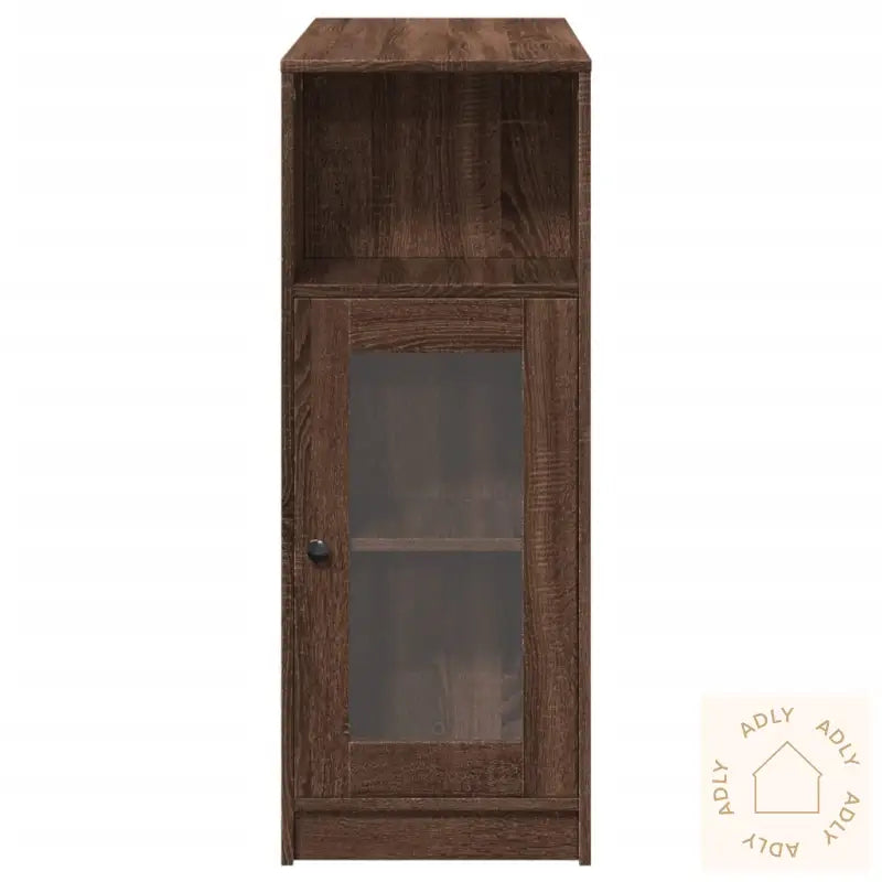 Barbord Med Stativer Brun Eik 101X40X103,5 Cm Konstruert Tre