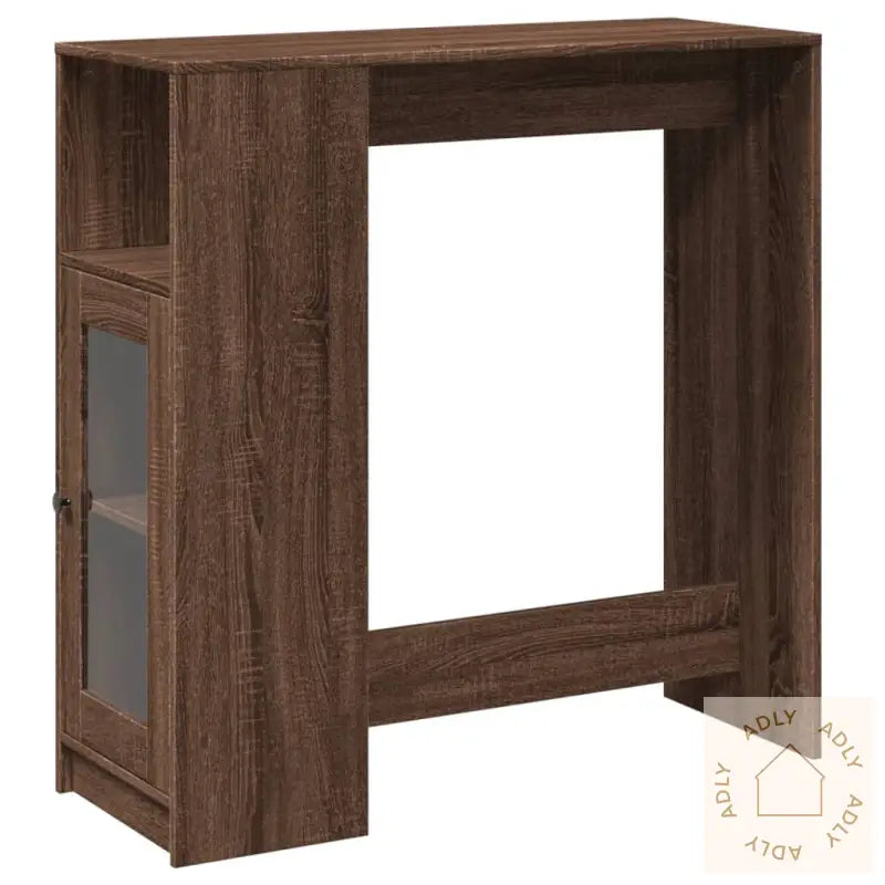 Barbord Med Stativer Brun Eik 101X40X103,5 Cm Konstruert Tre