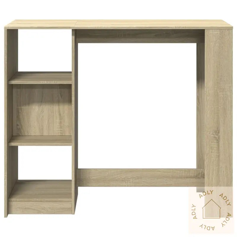 Barbord Med Hylle Sonoma Eik 124X46X103,5 Cm Konstruert Tre