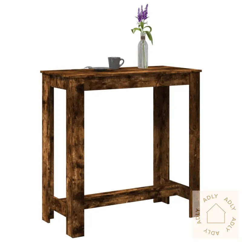 Barbord Røkt Eik 102X50X103,5 Cm Konstruert Tre