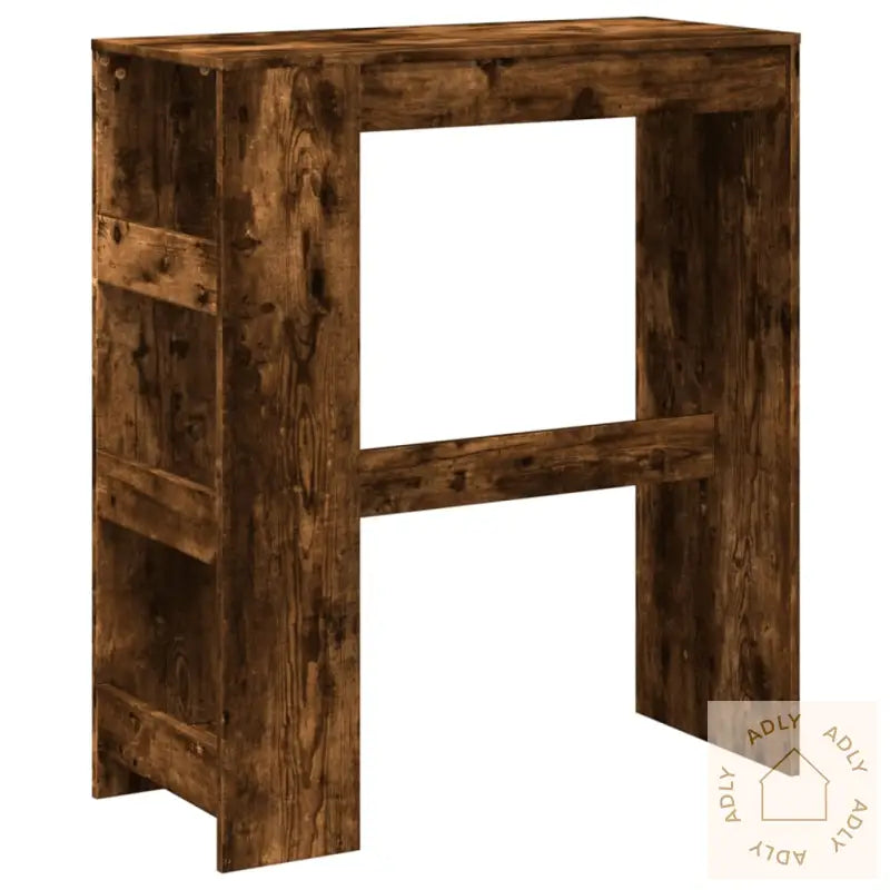 Barbord Med Stativer Røkt Eik 90X40X103,5 Cm Konstruert Tre