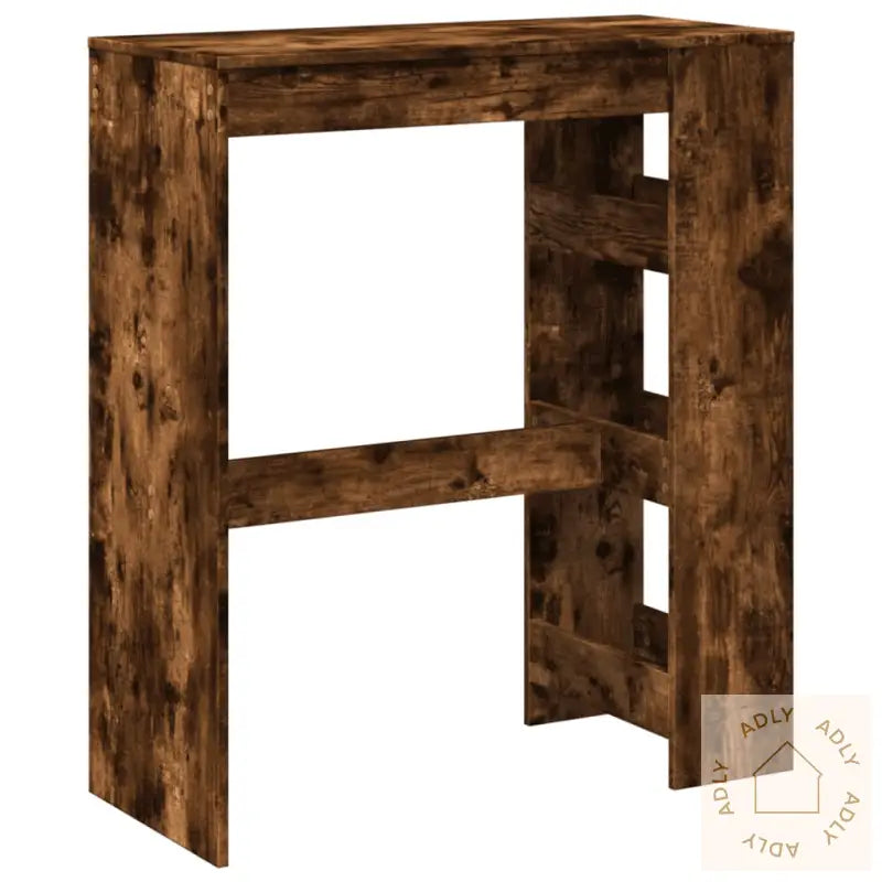 Barbord Med Stativer Røkt Eik 90X40X103,5 Cm Konstruert Tre
