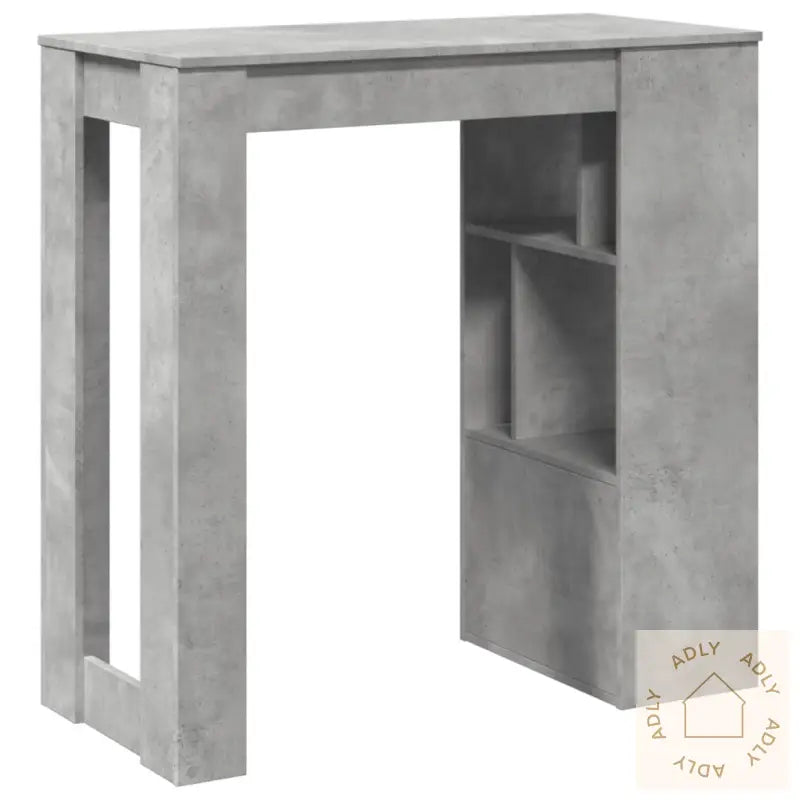 Barbord Med Stativer Betonggrå 102X50X103,5 Cm Konstruert Tre