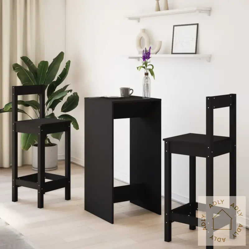 Barbord Svart 51X50X103,5 Cm Konstruert Tre