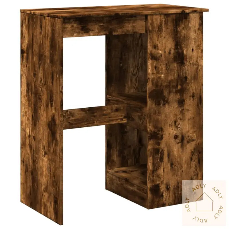 Barbord Med Stativer Røkt Eik 90X47,5X103,5 Cm Konstruert Tre