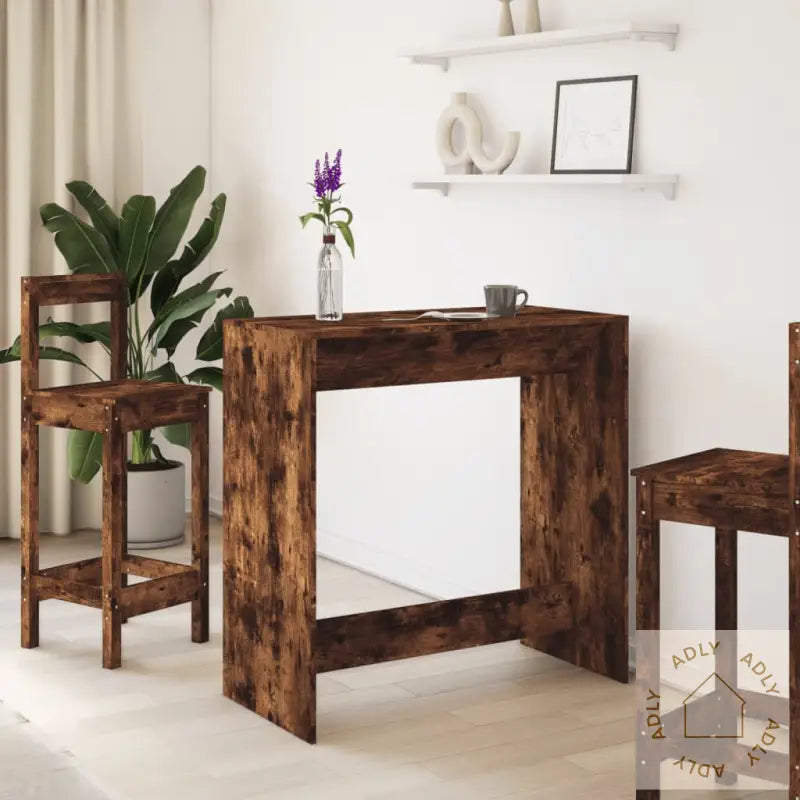 Barbord Røkt Eik 102X50X103,5 Cm Konstruert Tre