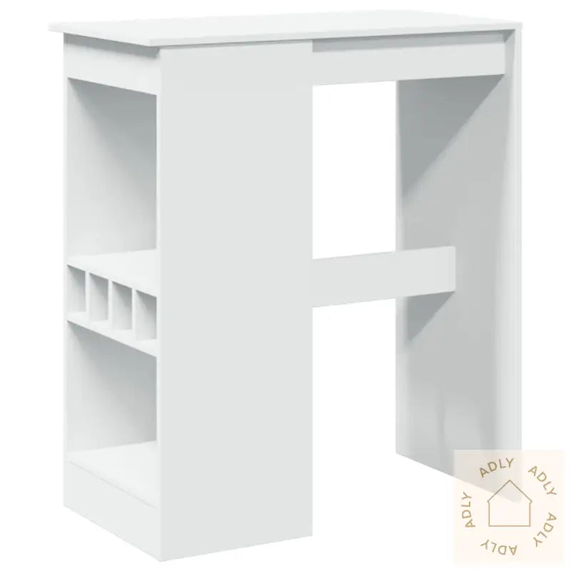 Barbord Med Stativer Hvit 90X47,5X103,5 Cm Konstruert Tre