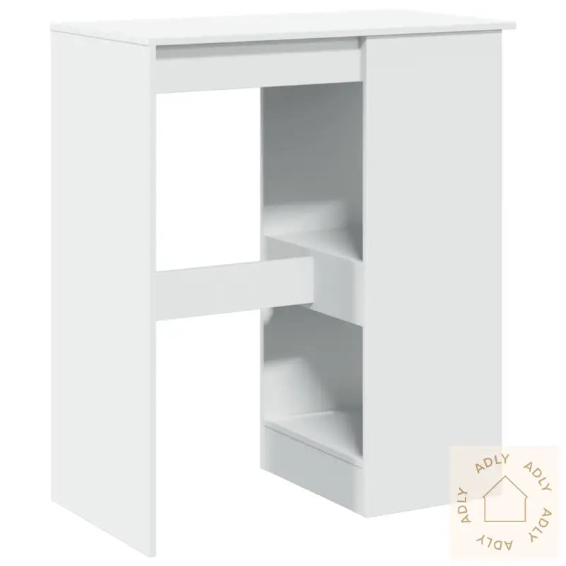 Barbord Med Stativer Hvit 90X47,5X103,5 Cm Konstruert Tre
