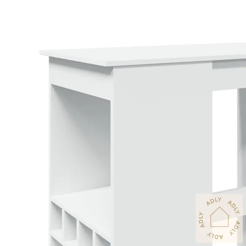 Barbord Med Stativer Hvit 90X47,5X103,5 Cm Konstruert Tre