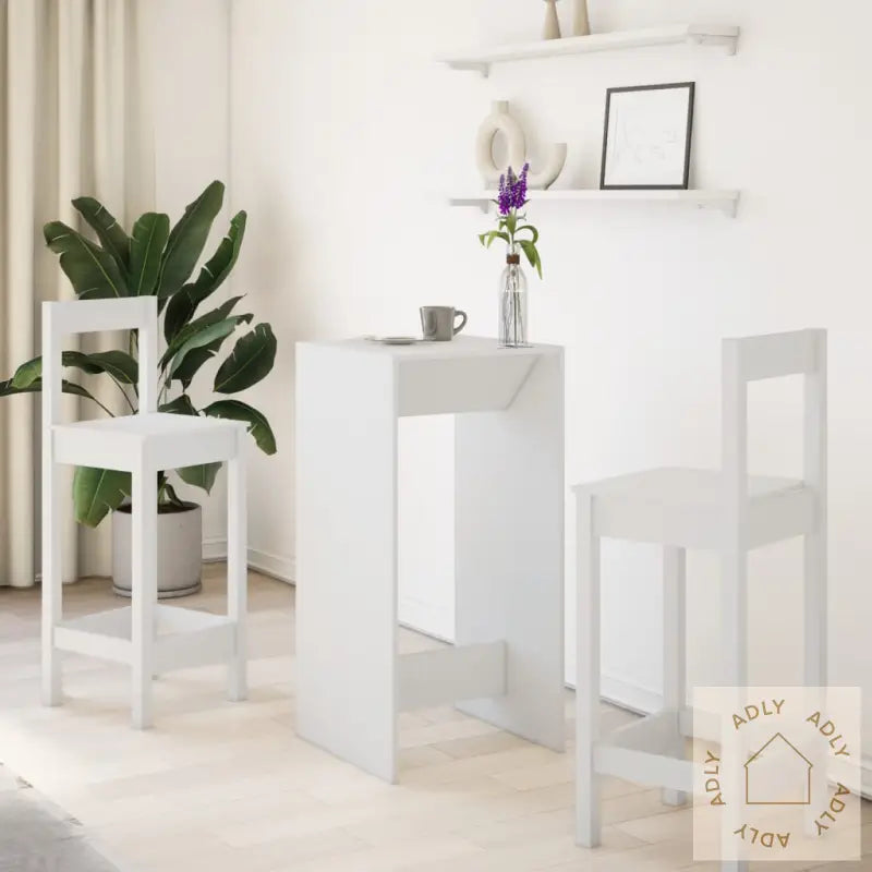 Barbord Hvit 51X50X103,5 Cm Konstruert Tre