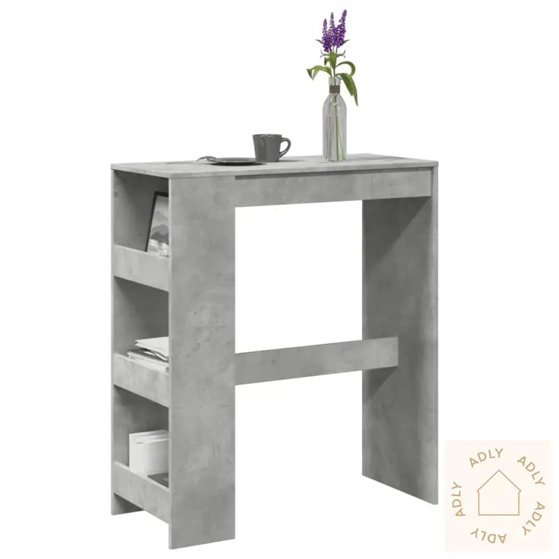 Barbord Med Stativer Betonggrå 90X40X103,5 Cm Konstruert Tre
