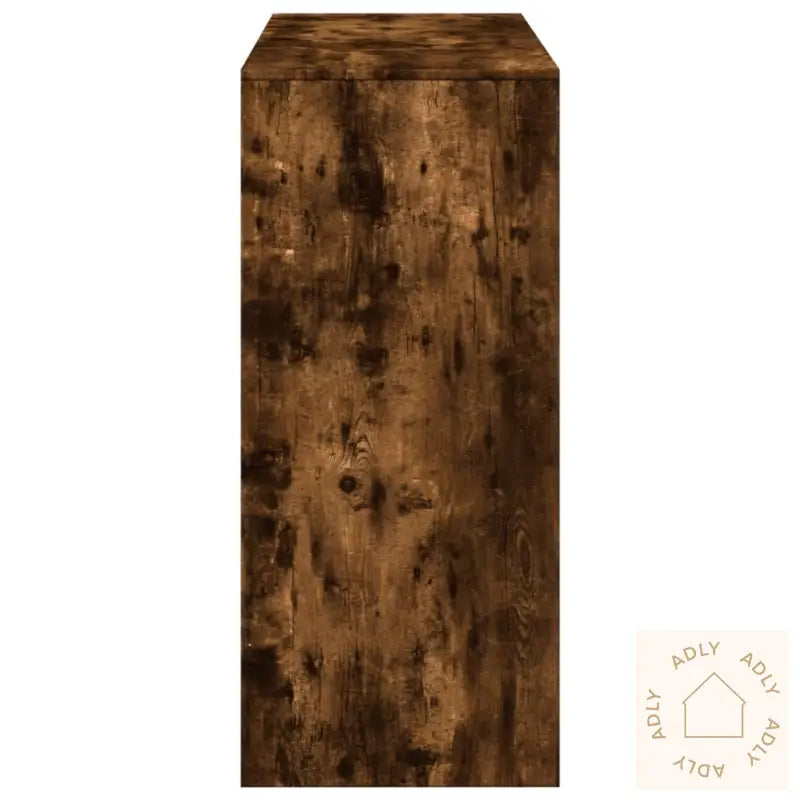 Barbord Med Hylle Røkt Eik 124X46X103,5 Cm Konstruert Tre