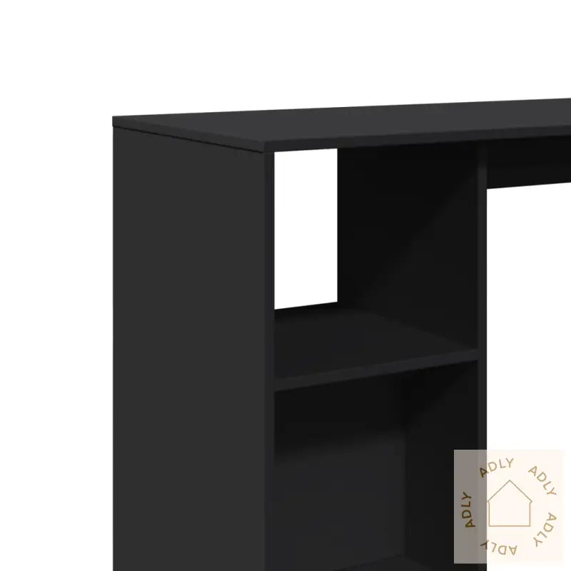 Barbord Med Hylle Svart 124X46X103,5 Cm Konstruert Tre