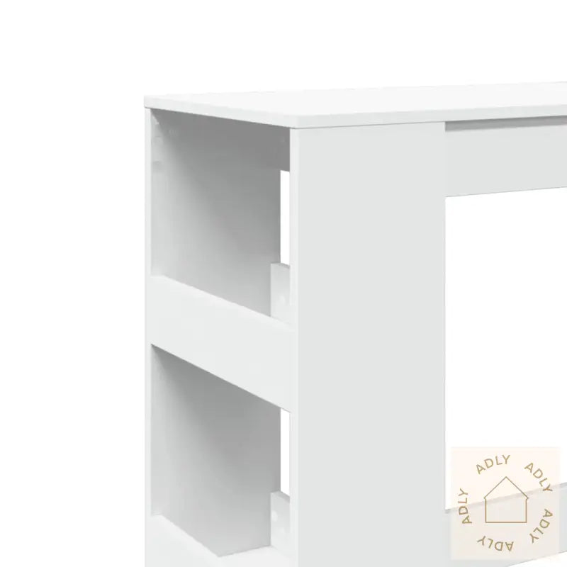 Barbord Med Stativer Hvit 90X40X103,5 Cm Konstruert Tre
