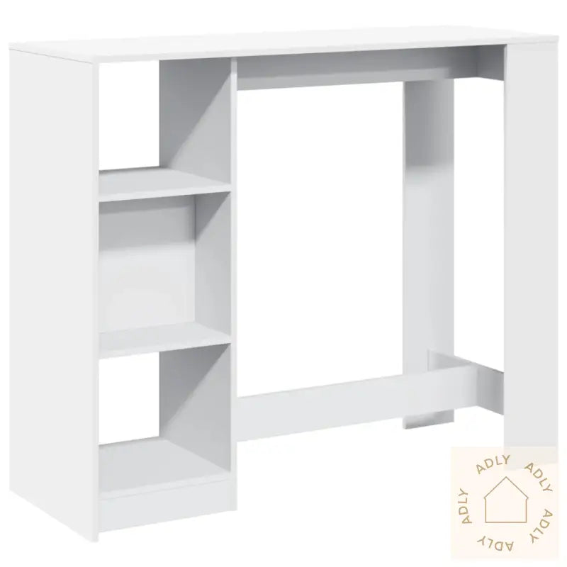 Barbord Med Hylle Hvit 124X46X103,5 Cm Sponplate