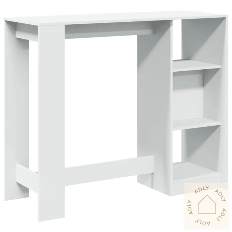 Barbord Med Hylle Hvit 124X46X103,5 Cm Sponplate
