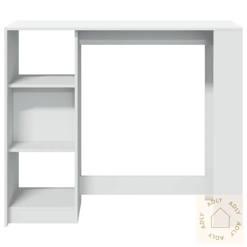 Barbord Med Hylle Hvit 124X46X103,5 Cm Sponplate