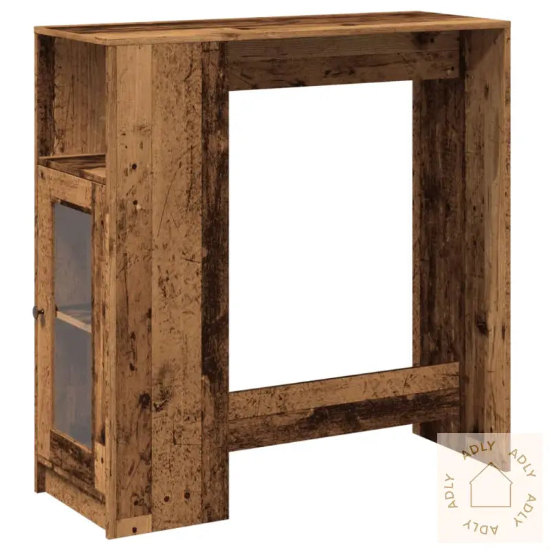 Barbord Med Stativer Gammelt Tre 101X40X103,5 Cm Konstruert Tre
