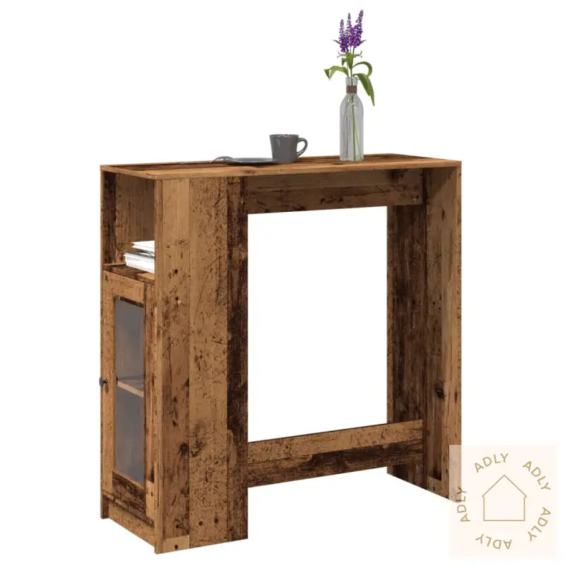 Barbord Med Stativer Gammelt Tre 101X40X103,5 Cm Konstruert Tre