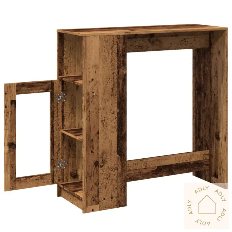 Barbord Med Stativer Gammelt Tre 101X40X103,5 Cm Konstruert Tre