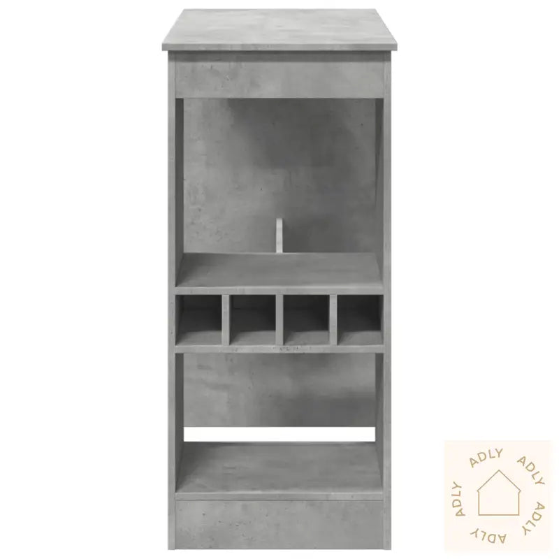 Barbord Med Stativer Betonggrå 90X47,5X103,5 Cm Konstruert Tre