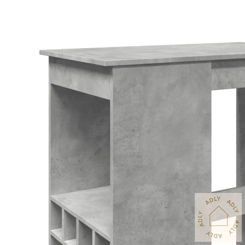 Barbord Med Stativer Betonggrå 90X47,5X103,5 Cm Konstruert Tre