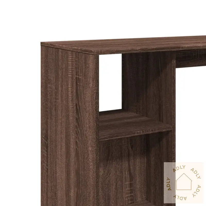 Barbord Med Hylle Brun Eik 124X46X103,5 Cm Konstruert Tre