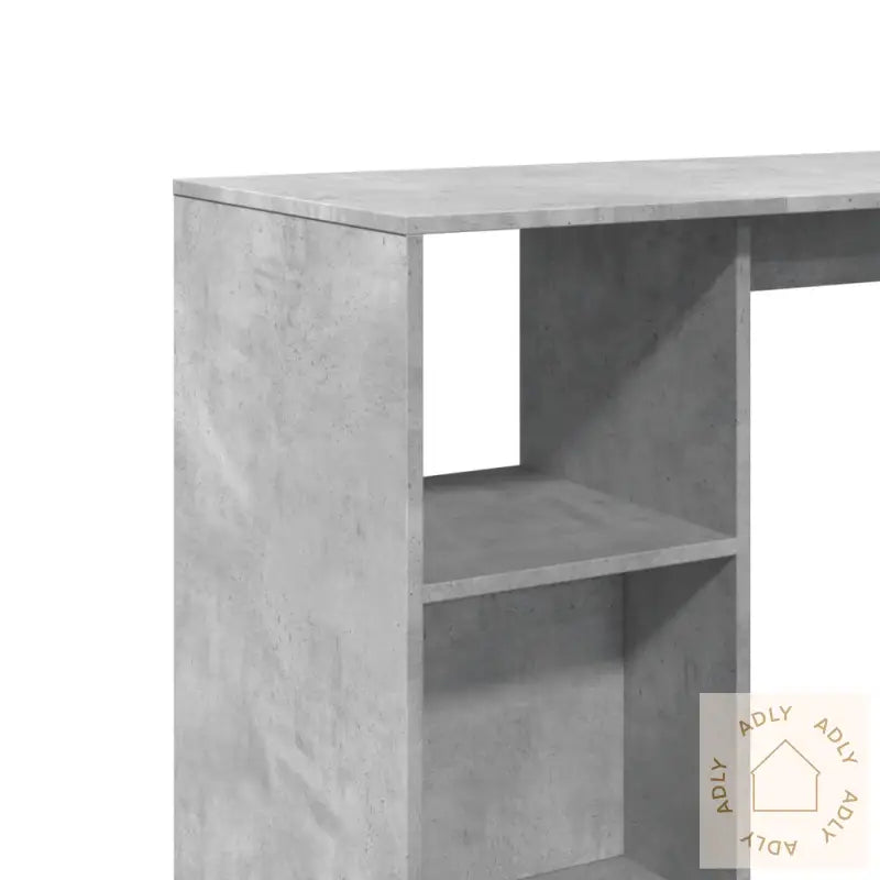 Barbord Med Hylle Betonggrå 124X46X103,5 Cm Konstruert Tre