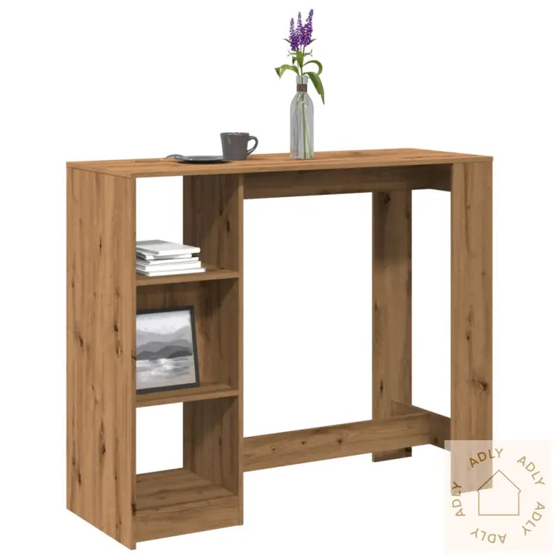 Barbord Med Hylle Artisan Eik 124X46X103,5 Cm Konstruert Tre