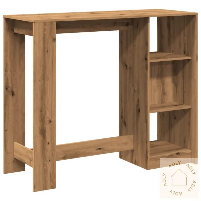 Barbord Med Hylle Artisan Eik 124X46X103,5 Cm Konstruert Tre