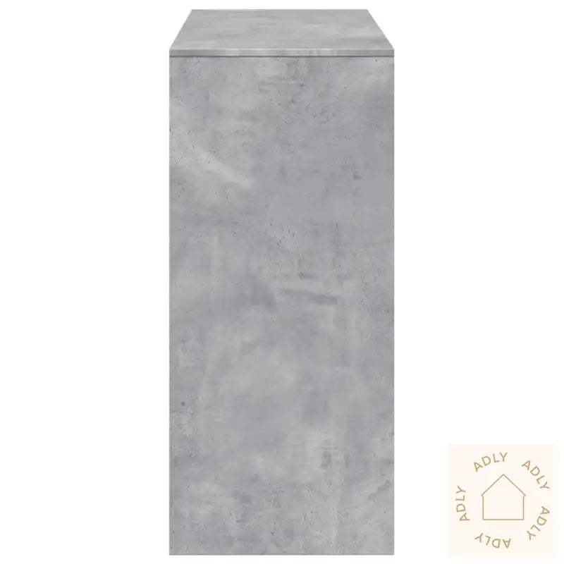Barbord Med Hylle Betonggrå 124X46X103,5 Cm Konstruert Tre