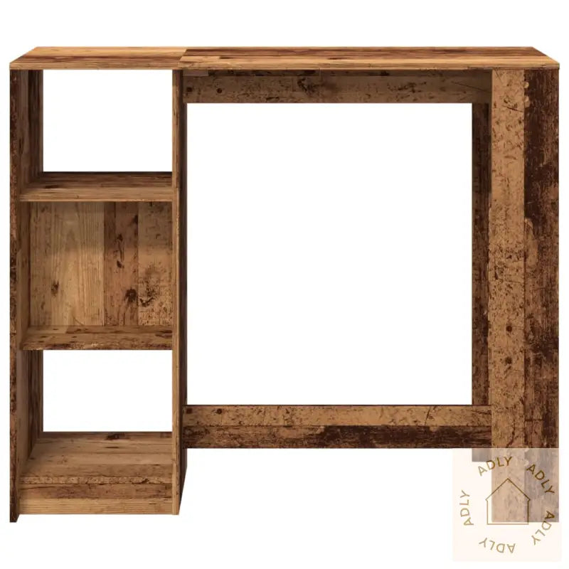 Barbord Med Hylle Gammelt Tre 124X46X103,5 Cm Konstruert Tre