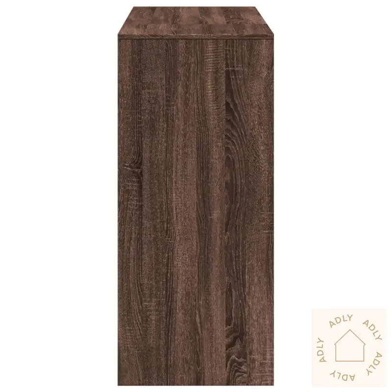 Barbord Med Hylle Brun Eik 124X46X103,5 Cm Konstruert Tre
