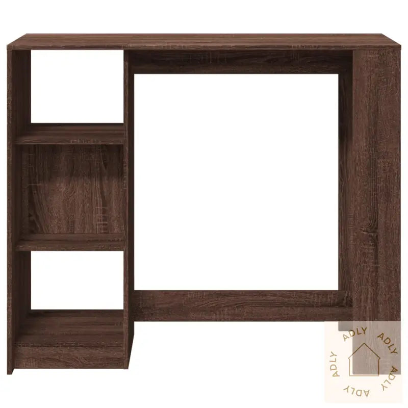 Barbord Med Hylle Brun Eik 124X46X103,5 Cm Konstruert Tre