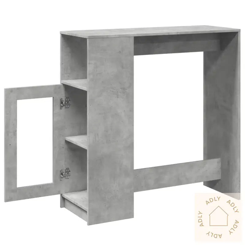 Barbord Med Stativer Betonggrå 101X40X103,5 Cm Konstruert Tre