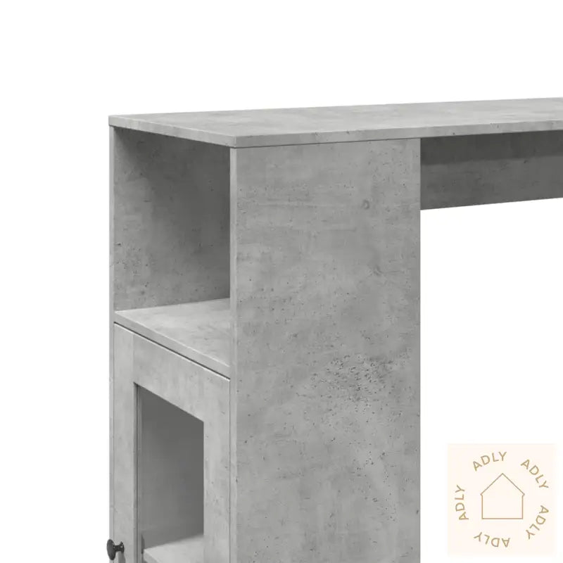 Barbord Med Stativer Betonggrå 101X40X103,5 Cm Konstruert Tre