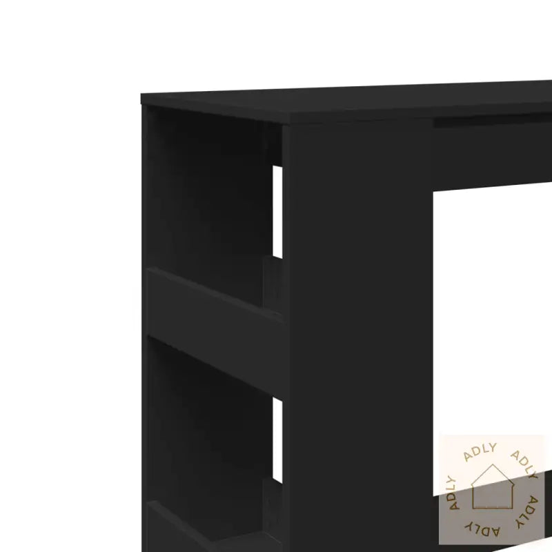 Barbord Med Stativer Svart 90X40X103,5 Cm Konstruert Tre