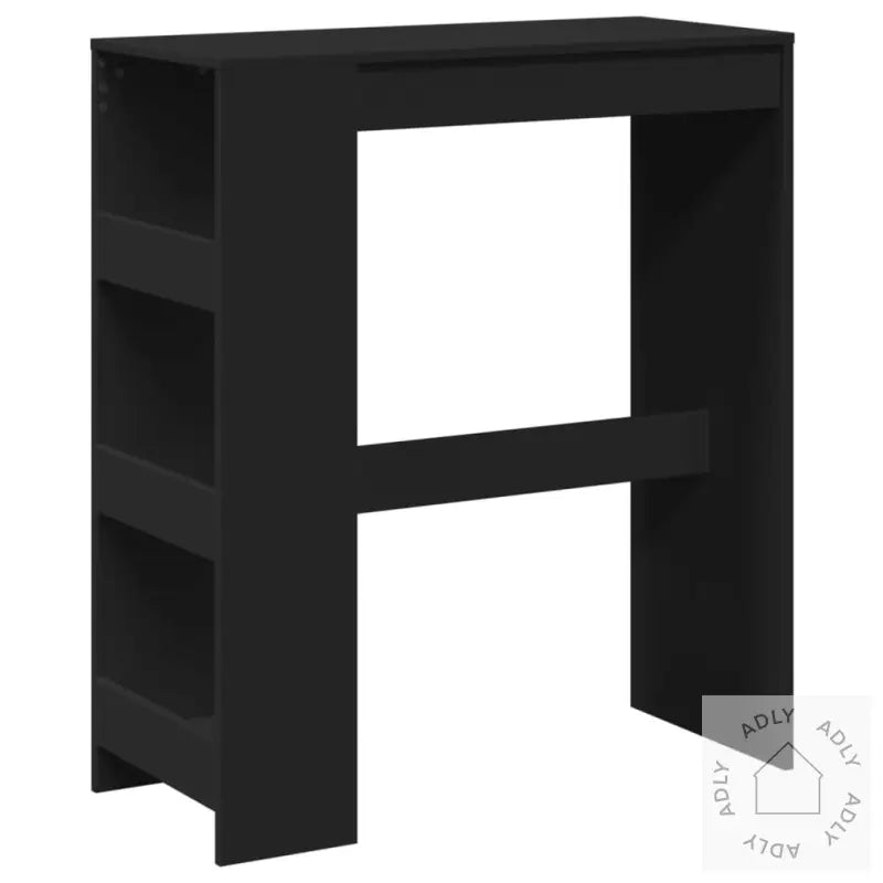 Barbord Med Stativer Svart 90X40X103,5 Cm Konstruert Tre