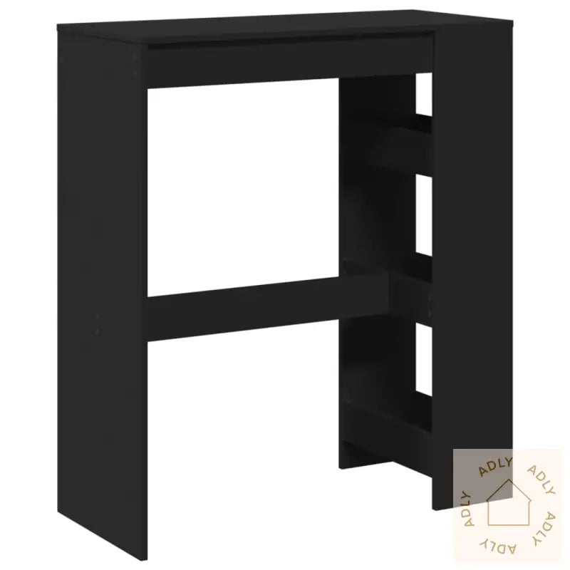 Barbord Med Stativer Svart 90X40X103,5 Cm Konstruert Tre