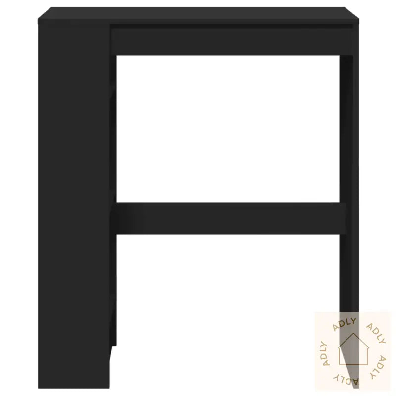 Barbord Med Stativer Svart 90X40X103,5 Cm Konstruert Tre