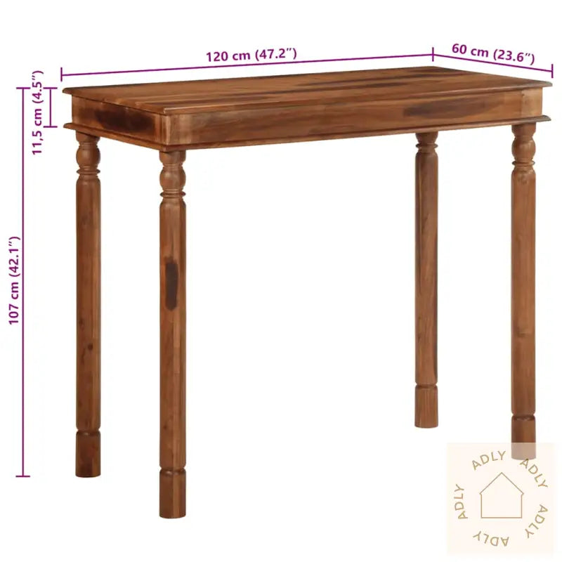 Barbord 120X60X107 Cm Heltre Akasie