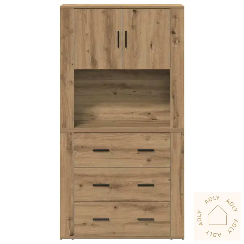 Høyhylle Artisan Oak 80X33X150 Cm Konstruert Tre