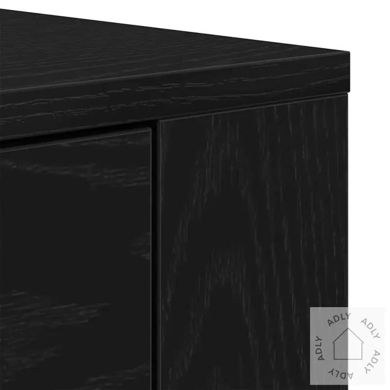 Høyskap Svart Eik 80X33X150 Cm Konstruert Tre