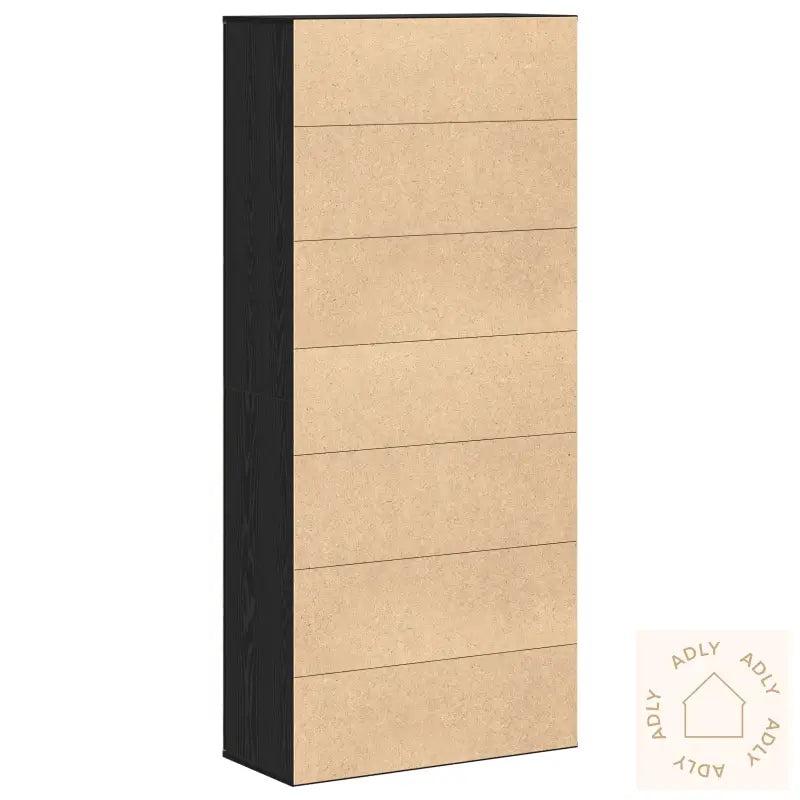 Høyskap Svart Eik 80X35X180 Cm Konstruert Tre